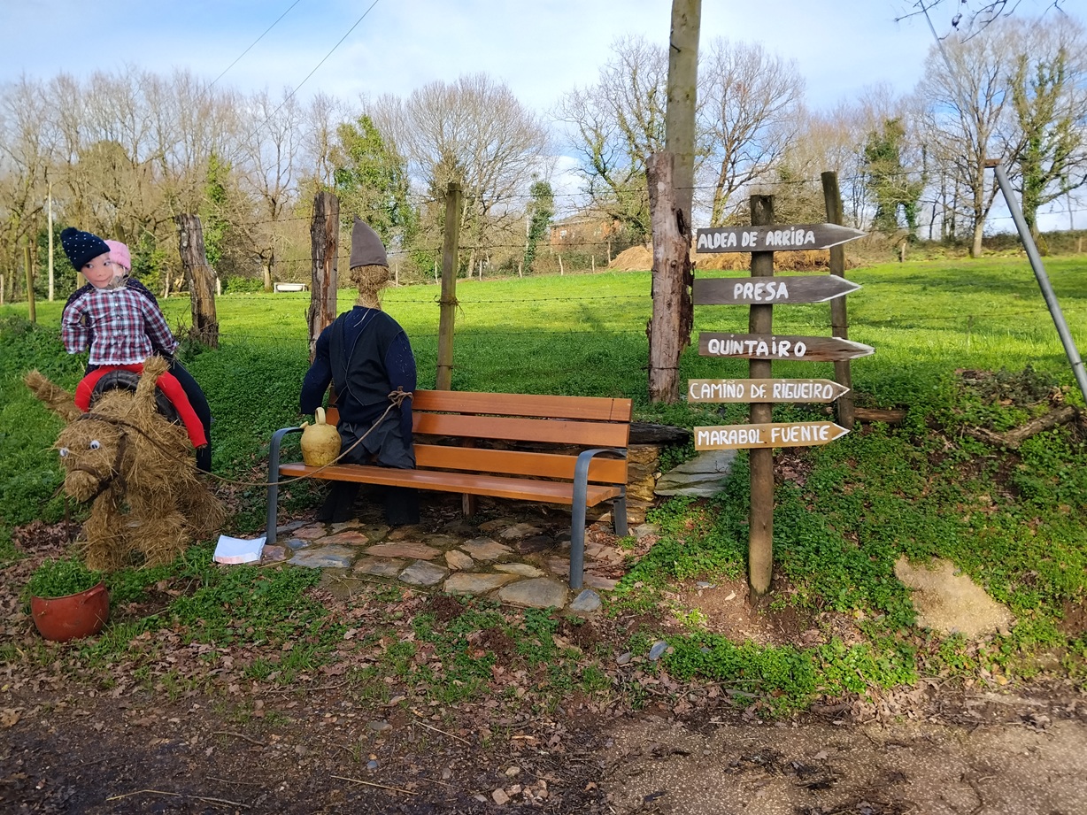 vista cruce con compadres en Canedo