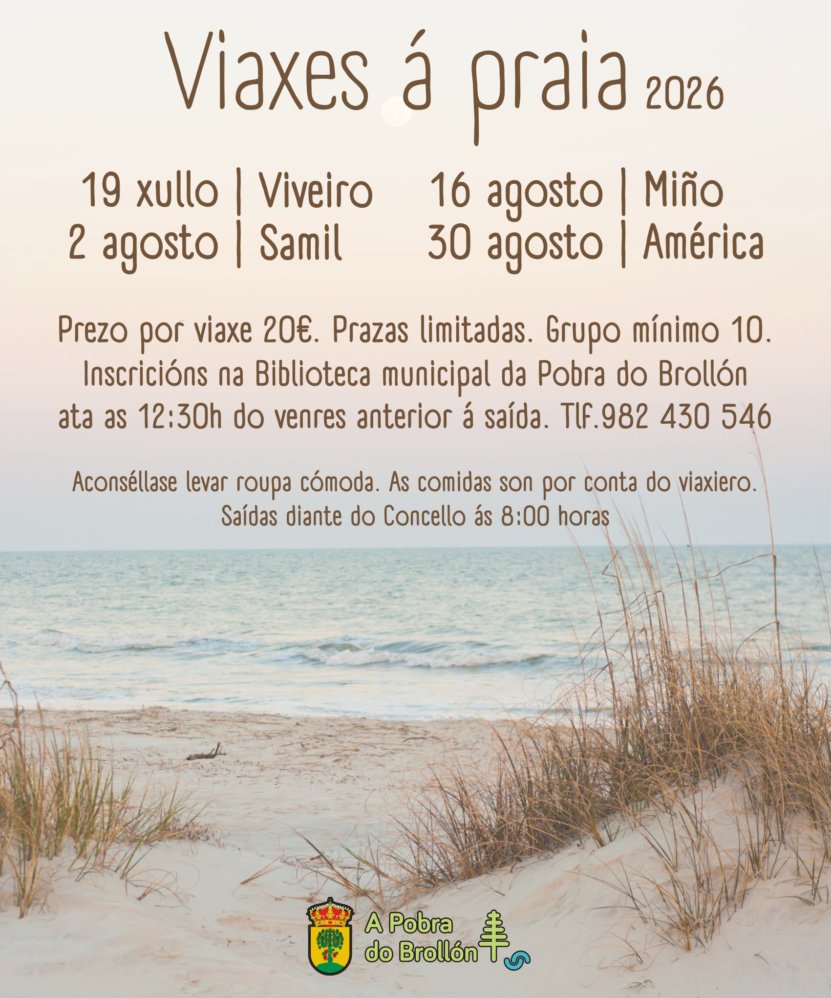 cartaz viaxes praia